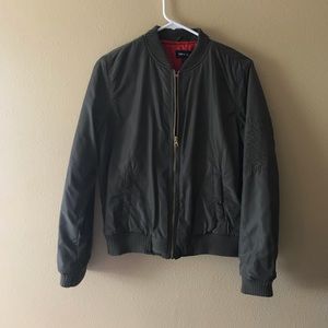 Army green bomber jacket